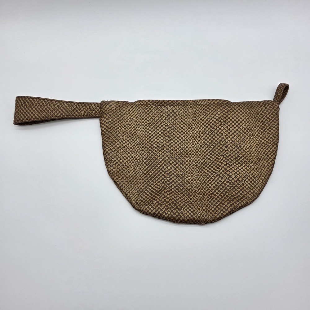 Vintage AC‎ Lynn Bag Brown Faux Leather Clutch Wristlet
